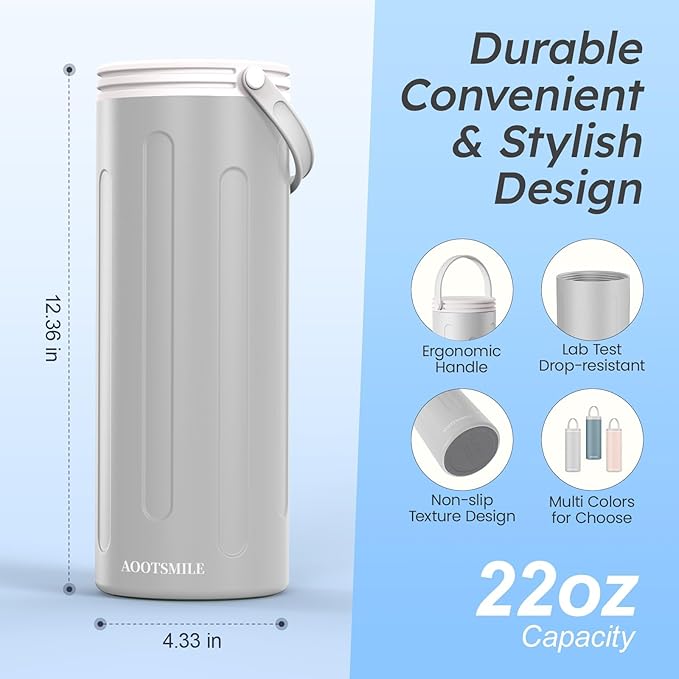 Portable Breast Milk Cooler for Travel, 22oz Large Capacity Breastmilk Chiller for Working Moms, 360° Cooling Keeps Milk Chilled 24 Hours, Includes 2 Baby Bottles, Breastfeeding Essentials