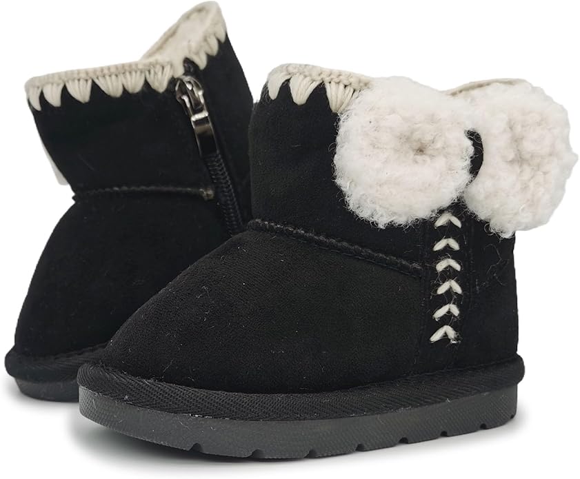 Baby Boots Winter Snow Booties Infant Boys Girls Outdoor Warm Shoes for Cold Weather 6 9 12 15 18 24 Months