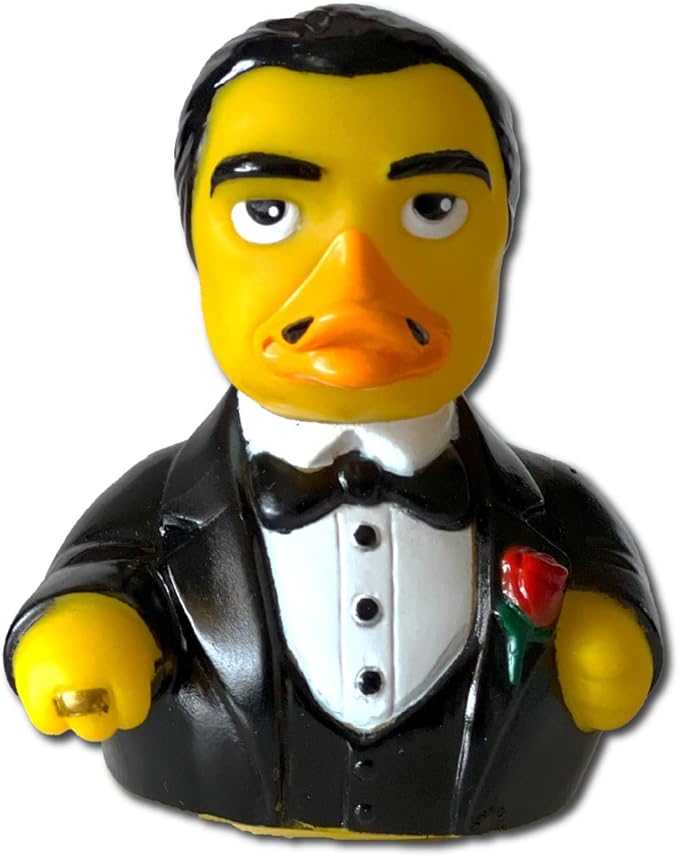 CelebriDucks - The Godfeather - Floating Rubber Ducks - Collectible Bath Toy Gift for Kids & Adults of All Ages