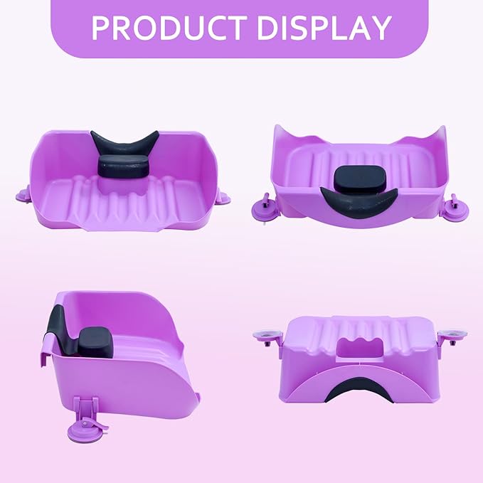 Portable Shampoo Basin for Kids, Baby, Children,Tear Free Hair Washing Basin Tray at Home (Purple)