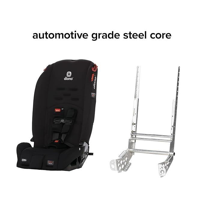 Diono Radian 3R, 3-in-1 Convertible Car Seat, Rear Facing & Forward Facing, 10 Years 1 Car Seat, Slim Fit 3 Across, Jet Black