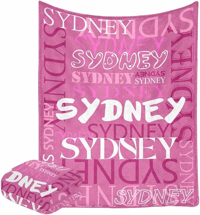 InterestPrint Custom Blanket for Girls Boys with Name Colorful Personalized Blankets for Kids Custom Blanket with Name Personalized Baby-Items on Baby-Shower Christmas