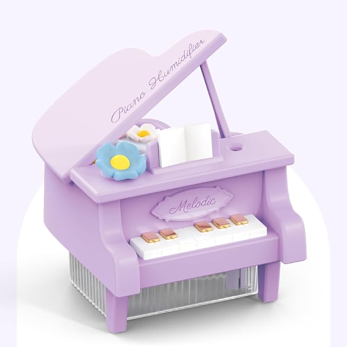 Portable Mini humidifie,350mL Cool Mist Humidifie,1200mAh Quiet for Home/Nursery/Office,Portable Mini Air Moisturizer,rechargeable mini humidifier (Purple)