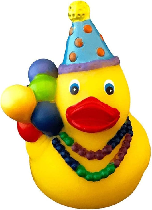 3" Party Rubber Duck [Floats Upright] - Baby Safe Bathtub Bathing Toy