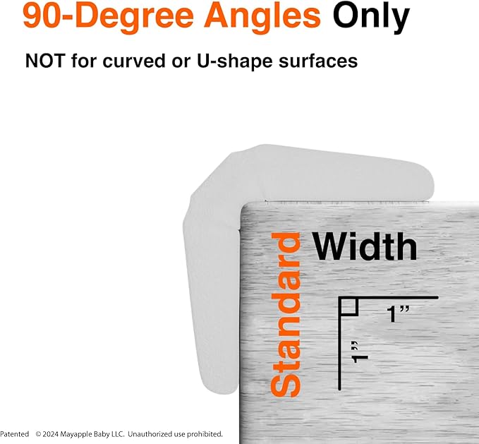 Roving Cove PreFit (Classic) Furniture Edge Corner Protector (Standard 15ft Edge 4 Corners), Baby Proofing Bumper Guards, Oyster White (Off White), Pre-Taped, for Straight Smooth Surfaces