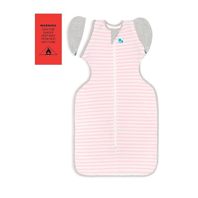 Love to Dream Swaddle Up Transition Bag, Medium (6-8.5kg), Ideal for 20-24°C, Patented Zip-Off Wings, Help Baby Transition from Being Swaddled to Arms-Free When Showing Signs of Rolling, Pink