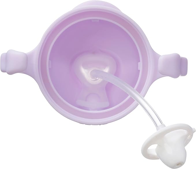 b.box Sippy Cup with Weighted Straw. Drink from any Angle, Leak Proof, Spill Proof, Easy Grip. BPA Free, Dishwasher Safe. For Babies 6m+ to Toddlers (Boysenberry, 8oz)