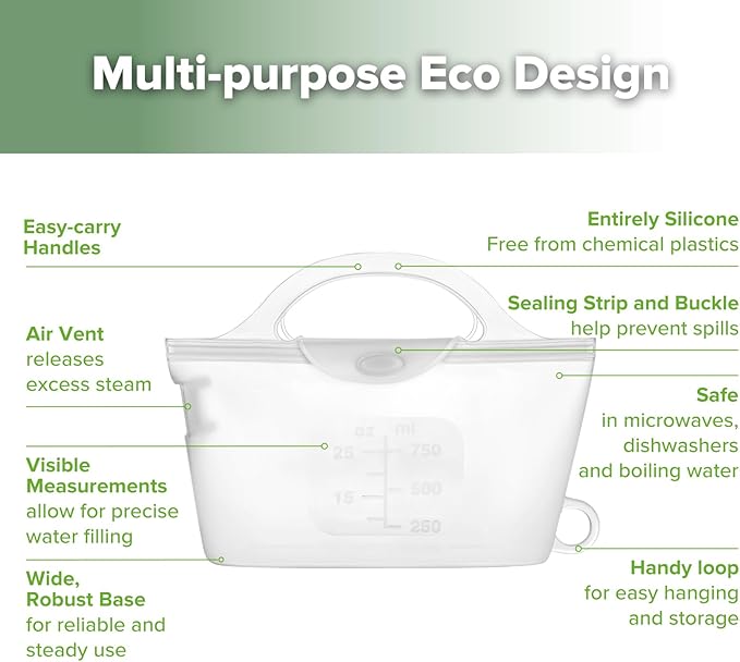 haakaa Wearable Silicone Breast Pump with Steriliser Bag, 2-in-1 Hands-Free Passive Breast Milk Catcher for Nursing Mom, Breastfeeding Essentials, 2-Pack 75ml Pumps & 1 Steriliser Bag, Frosted