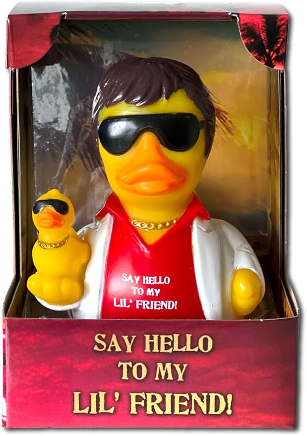 CelebriDucks - Say Hello to My Lil' Friend - Floating Rubber Ducks - Collectible Bath Toy Gift for Kids & Adults of All Ages