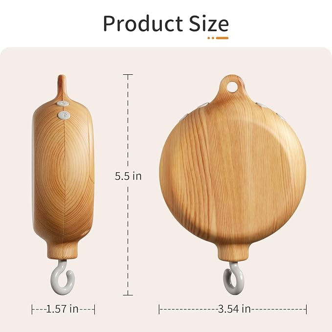 FEISIKE Crib Mobile Motor, Baby Crib Mobile Spinner Nursery Decor Mobile Music Box Volume Control 35 Infant Lullabies