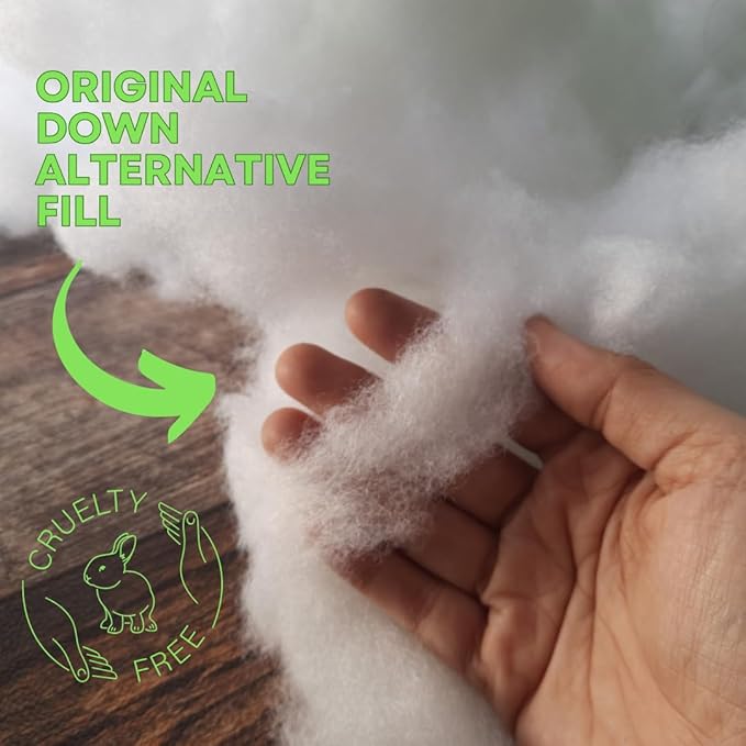 kinder Fluff Kids Pillow (2Pack) 16x24in - Youth Pillows for Kids Age 7+, 100% Cotton Sateen Stripes 300T, Down Alternative Fill, Machine Washable - Children & Travel Cushion - Green - L