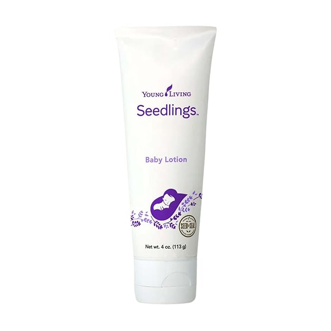 Young Living Seedlings Baby Lotion - 4 oz - Hypoallergenic Skincare for Delicate & Sensitive Infant Skin - Gentle, Non-Greasy, Soothing Hydration & Softness