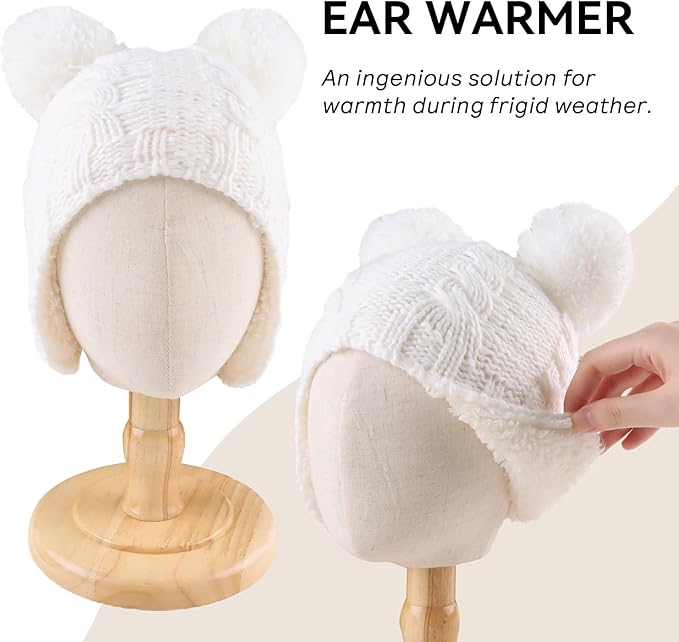 Zsedrut Winter Baby Boy Hats Pompom Baby Beanie for Girls Fleece Newborn Infant Toddler Beanie