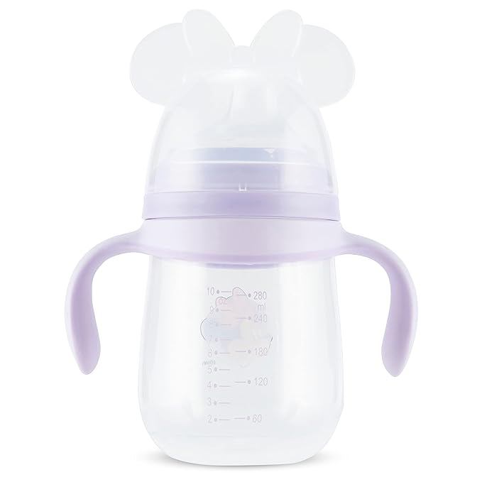 Disney Sippy Cups for Toddlers, Learner Sippy Cups for Kids with Pacifier, BPA-Free Trainer Cup with Handles, Leak-Proof Minnie Mouse and Mickey Mouse Sippy Cups, Perfect Unisex Gift for Children
