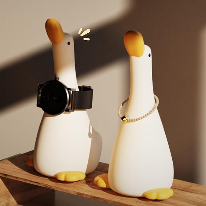 Attivolife Duck Night Light for Nursery, Cute Animal Dream Duck Lamp with Dimmable Timer, Rechargeable Bedroom Bedside Decor Touch Soft Silicone Nightlight, Birthday Xmas Gift for Kid Baby Girl Boy