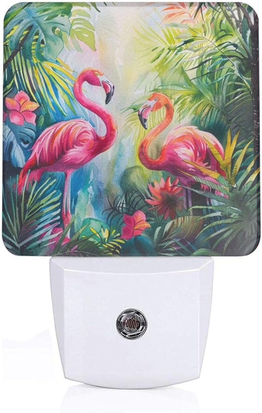 Led Night Light, Flamingo Decorative Plug in Nightlights,with Smart Auto Dusk to Dawn Night Light for Bedroom, Kitchen, Nursery, Bathroom