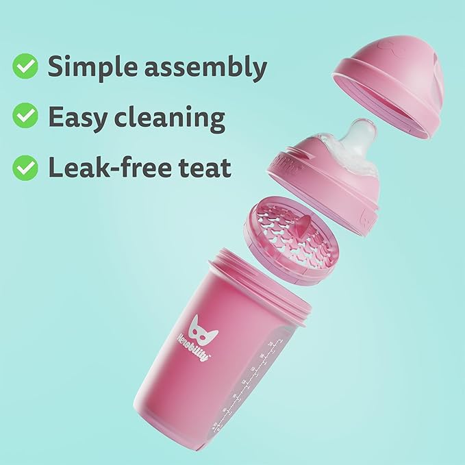 Wonder Woman DC Comics - Herobility Double Anti-Colic Baby Bottles – 8.5 fl oz/240ml – 3-Pack