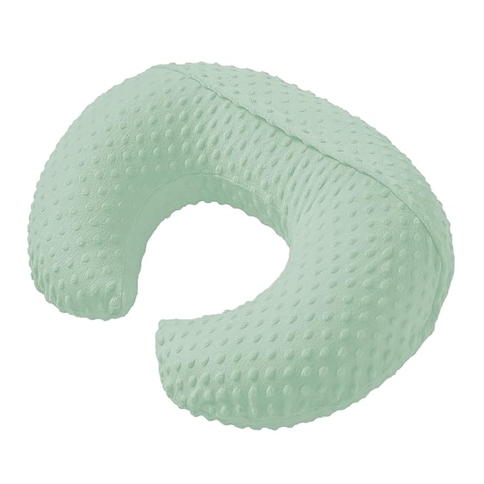 Nursing Pillow and Positioner for Breastfeeding, Ultra Soft Baby Breastfeeding Pillows for More Support for Mom and Baby, with Premium Removable Cover (Celadon)