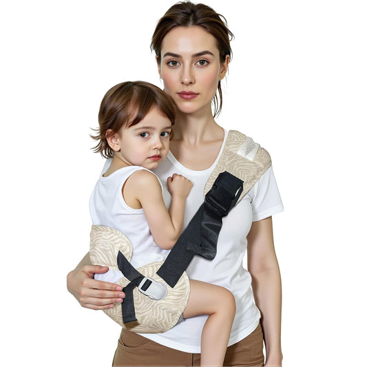 Baby Carrier Newborn to Toddler-Adjustable Baby Sling Carrier,Toddler Carrier for 25-60lbs,Comfortable Baby Sling for Hands-Free Carrying (Beige Zebra Print)