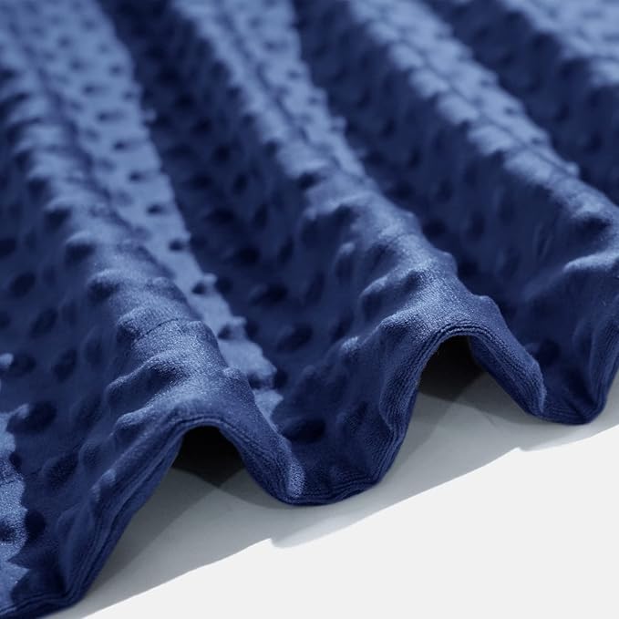 david's kids Micro Fleece Minky Baby Blanket for Boys Girls Neutral with Double Layer and Soothing Raised Dots, 40x50 Inches Breathable and Soft Lightweight Receiving Blanket for Newborns, Navy Blue