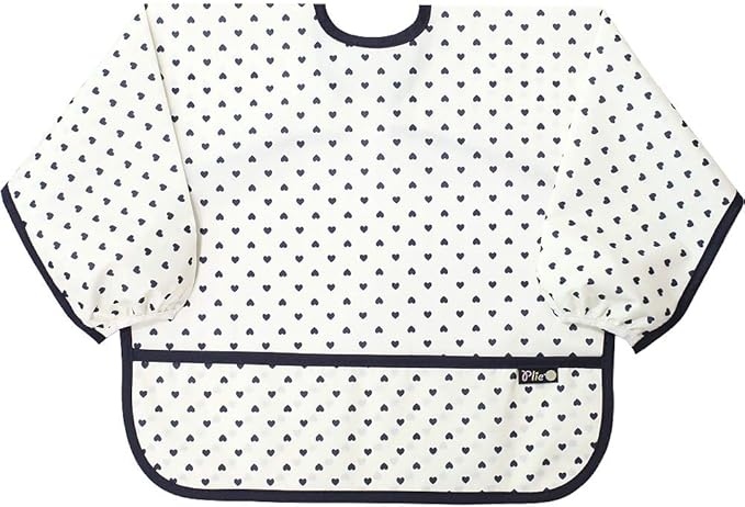 Long Sleeve Waterproof Bib for Toddlers – Feeding Smock for Baby Mealtime, Self-Feeding, Painting & Messy Play, BPA-Free