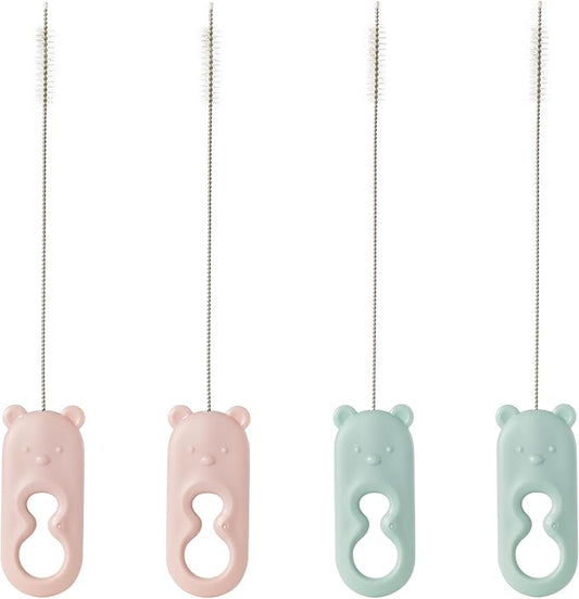 Chemimoso Straw Brushes Set of 4 - Cleaner for Metal, Glass, Smoothie Straws & Stanley Bottles