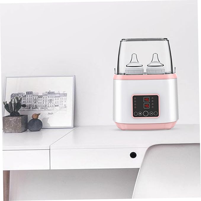 Baby Bottle Warmer ＆ Steriliser Temperature Adjustable Portable Bottle Warmer Remote Control Baby Food Heater with LCD Display for Breastmilk or Formula, Style 2