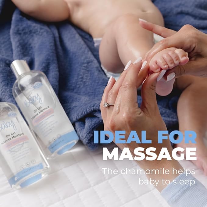 Baby Jolie Relaxing Baby Oil Gel with Shea Butter & Camomile Intensive Moisture 8Oz