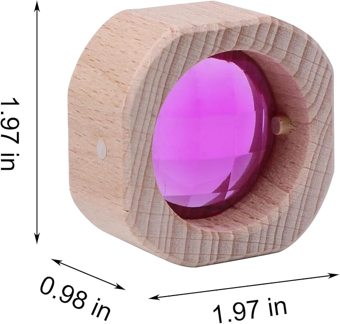 20PCS Wooden Gem Blocks Stacking Toys,Colorful Acrylic Windows Blocks, Rainbow Crystal Acrylic Building Cubes Educational Sensory Training Crystal Toys (20PCS Round Gem Blocks)