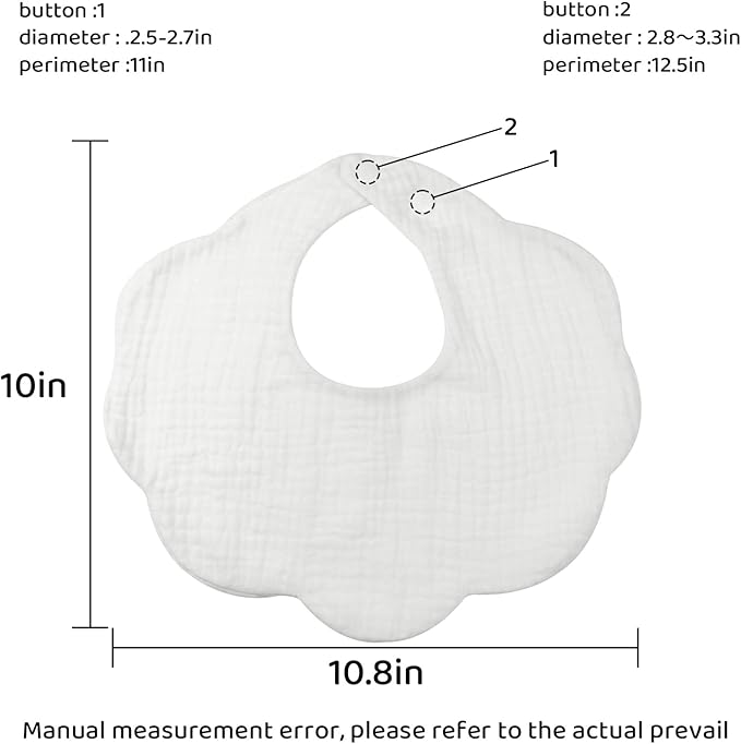 Muslin Baby Bibs for Drooling and Teething Newborn Drool Bibs for Baby Girl Boy