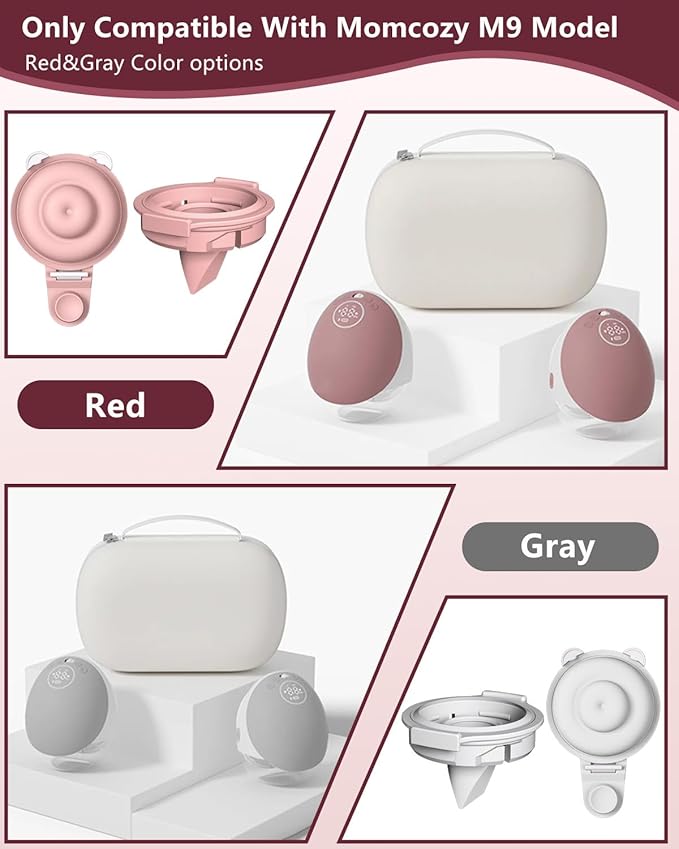 4PC Upgraded M9 Breast Pump Replacement Part, Including 2pcs Duckbill Valve and 2pcs Double-Layed Diaphragms for Momcozy Upgraded Mobile Flow | Upgraded M9, Valve, Diaphragms, 4PC Gray