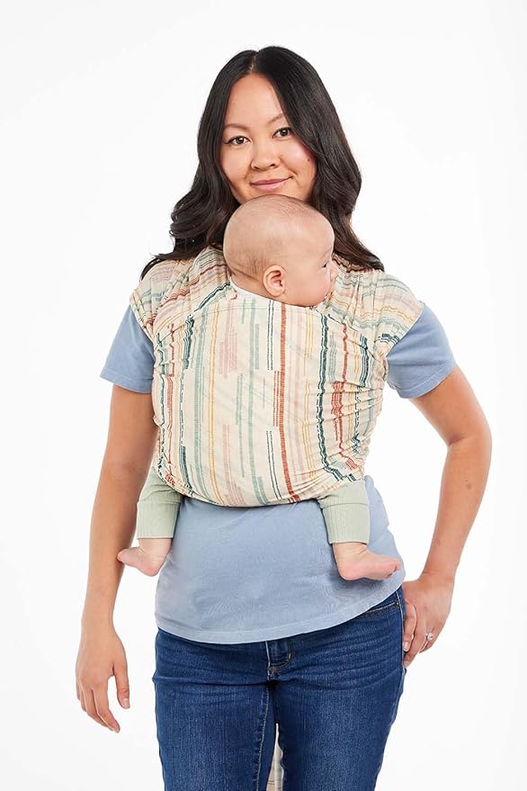 Baby Tula Stretchy Tencel™ Baby Wrap Carrier – Soft Newborn & Infant Wrap Sling, Ergonomic Hands-Free Baby Carrier, Breathable & Adjustable, Eco-Friendly for 8–25 lbs - Geode