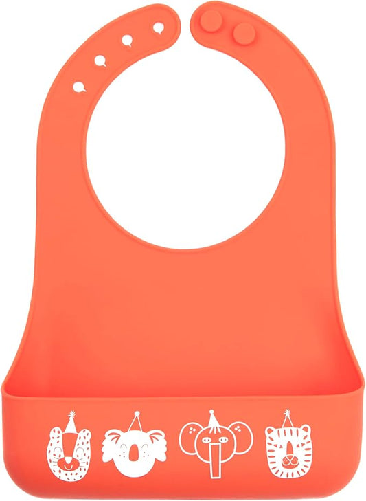 Bella Tunno Little Bites Bib – Silicone Baby Bibs for Infant Girls and Boys Ages 3-12 Months, BPA Free Soft Silicone Bib