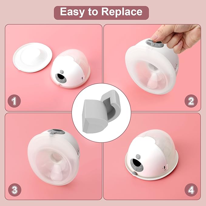 10PCS Replacement Spout Cap Compatible with Momcozy M5 Wearable Breastpump Gray, Pouring Spout Cap Pump Parts Fit for M5, Dustproof, Keep Clean, Prevents Leaks Silicone Spout Cover Breastpump Parts