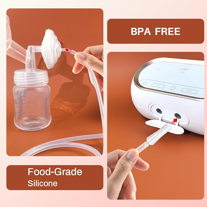 PumpMom Replacement Tubing for Spectra Synergy Gold Dual and Portable Electric Breast Pump, BPA Free Replace Spectra SG Dual Powered Electric Breast Pump(Not Original Spectra Accessories)