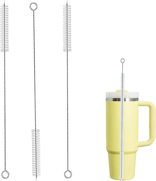 Straw Cleaner Brush for Stanley Cup, Straw Cleaning Brush and Nylon Bristles, Straw Brush for Baby Bottles, Glass/Silicone Straws or Hummingbird Feeders，Straw Cleaner Set 3 Pack.