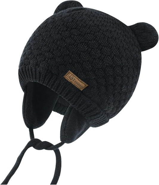 XIAOHAWANG Baby Hat Cute Bear Toddler Earflap Beanie Warm for Fall Winter