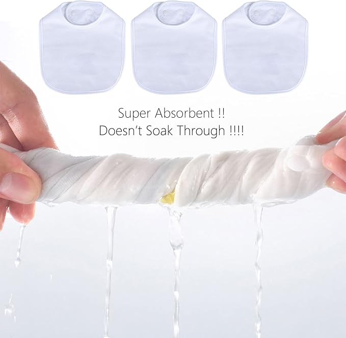 Hakochia Waterproof Baby Bibs Organic Cotton Super Soft and Absorbent With Adjustable Snap for Baby Boys and Girls