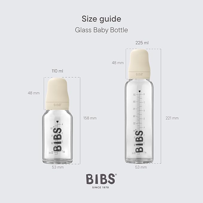 BIBS Bottle Kit - Part of Set. Mix and Match with BIBS Glass Bottles in Different Sizes, Bottle Kit Color - Part of Set, Ivory