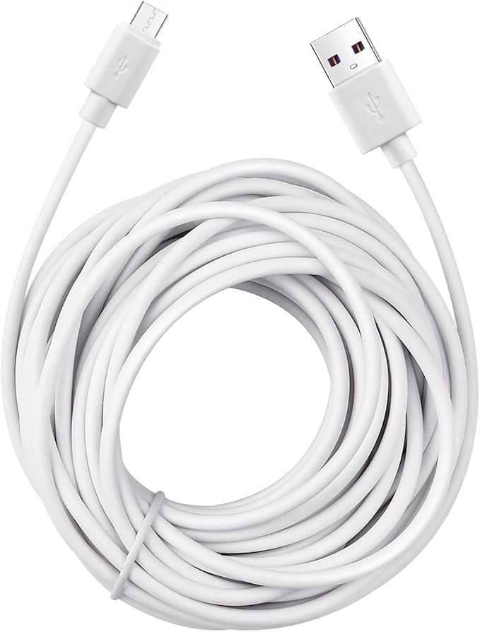 Smays Replacement 5V Micro USB Charging Cable for Infant Optics DXR-8, Motorola, Owlet Baby Monitors - 13-Foot (4 Meters) Power Cord