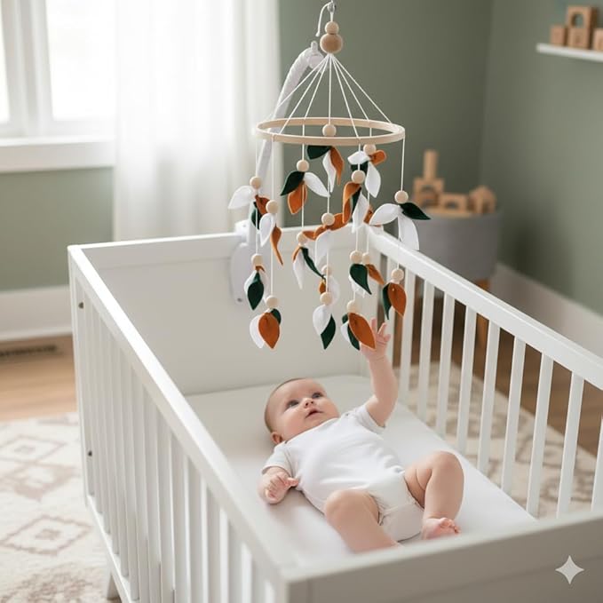 Leaf Crib Mobile, Forest Crib Mobile for Boys & Girls, Forest Baby Mobile for Crib, Woodland Mobile for Crib