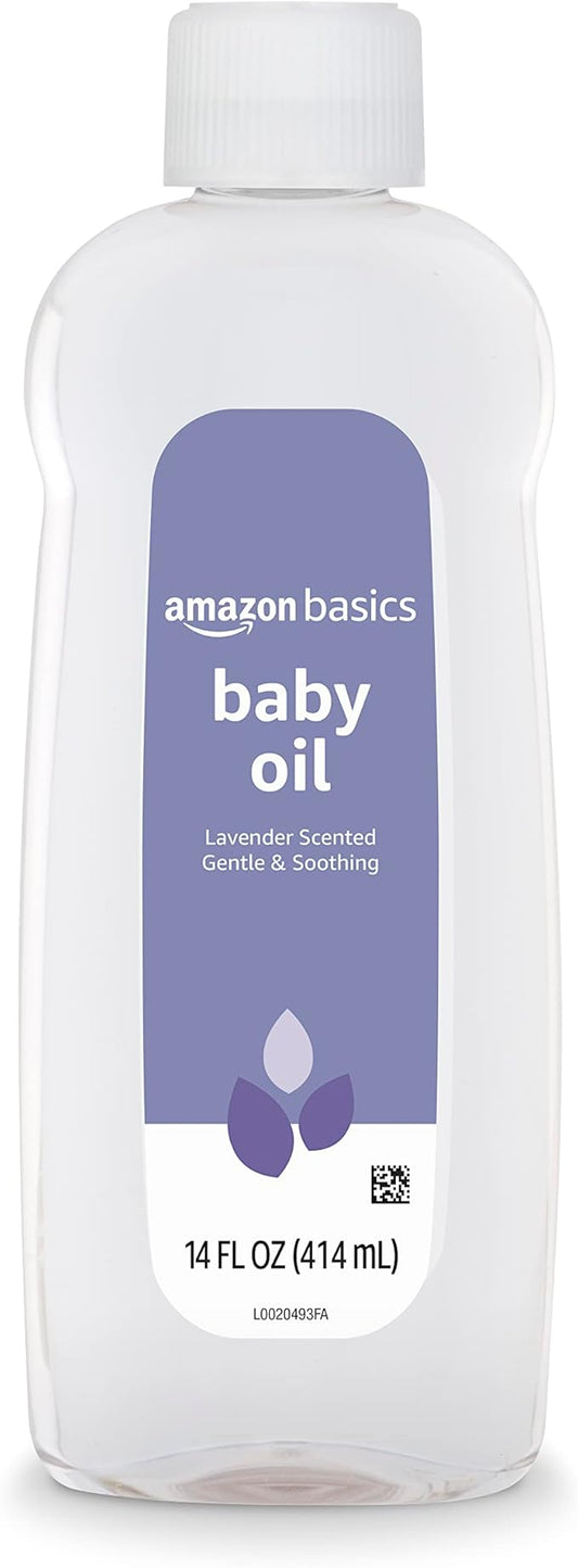 Amazon Basics Baby Oil, Lavender Scented, 14 Fluid Ounce, 1-Pack (Previously Solimo)
