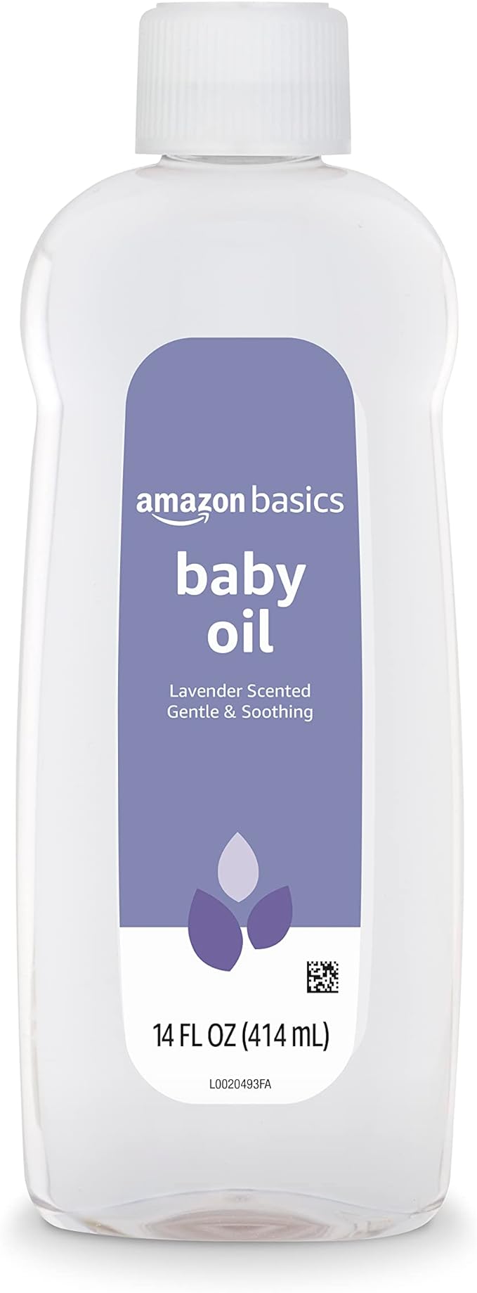 Amazon Basics Baby Oil, Lavender Scented, 14 Fl Oz (Pack of 4) (Previously Solimo)