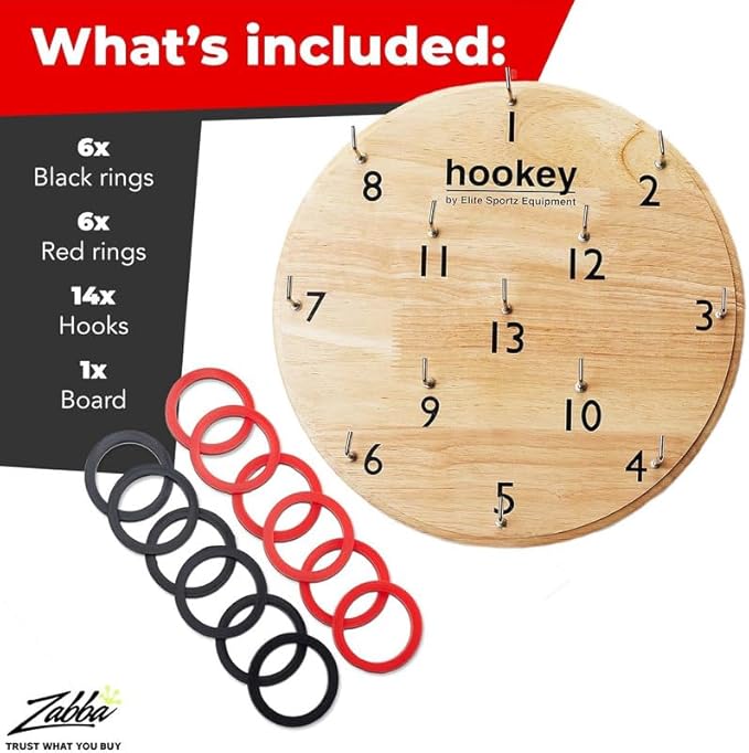 Elite Sportz Equipment Ring Toss Game | Sturdy Wooden Board Set for Kids Outdoor Games | Camping Activities - Adults & Kids Picnic