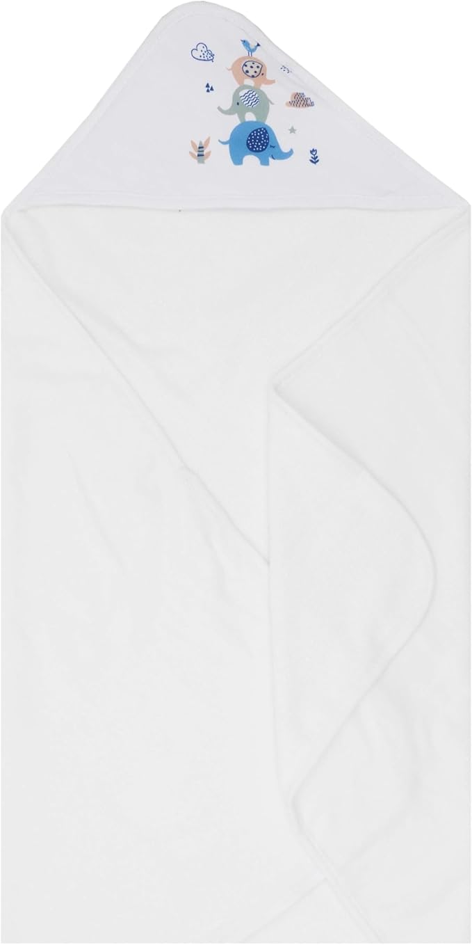 Hooded Baby Towels 3-Pack – Soft Baby Bath Towels with Hood for Newborns & Toddlers, Baby Hooded Towel Set, 30" x 26" (Little Trunks)