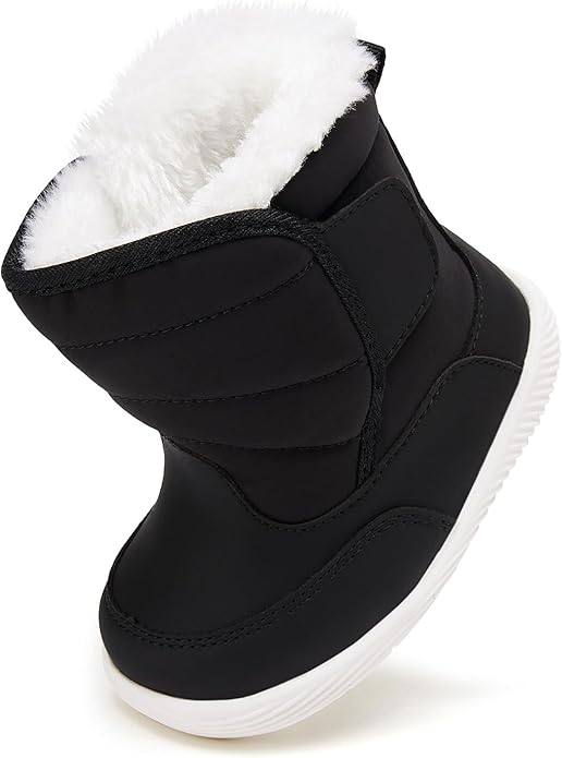 BMCiTYBM Baby Boy Girl Snow Boots Waterproof Winter Warm Booties Nonslip Lightweight Outdoor Shoes for First Walkers 6 9 12 18 24 Months(Infant/Toddler)