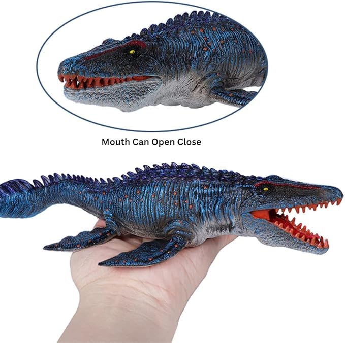 Jurassic Large Mosasaurus Dinosaur Toy Figure, 13.4" Realistic Giant Sea Monster Figurine, Educational Prehistoric Water World Ocean Creature for Model Decoration, Display, Collectors