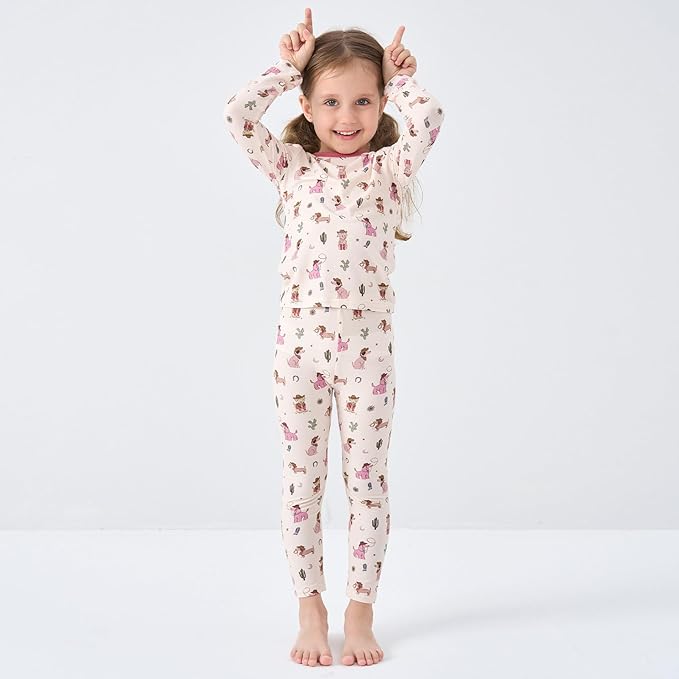 pureborn Baby Toddler Kids Viscose from Bamboo Pajamas Set Pjs 2pcs 18M-8Y