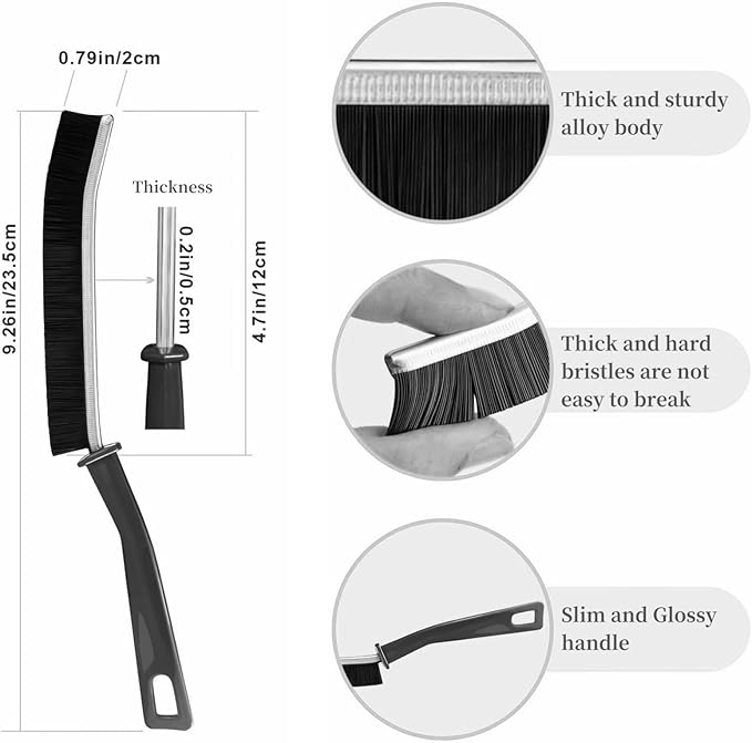 11 PCS Crevice Cleaning Brush,Hard Bristle Crevice Cleaning Brush,Crevice Cleaning Tool is Effective to Clean The Small Gap of Kitchen, tolilet and Windows.