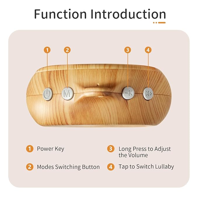 FEISIKE Crib Mobile Motor, Baby Crib Mobile Spinner Nursery Decor Mobile Music Box Volume Control 35 Infant Lullabies